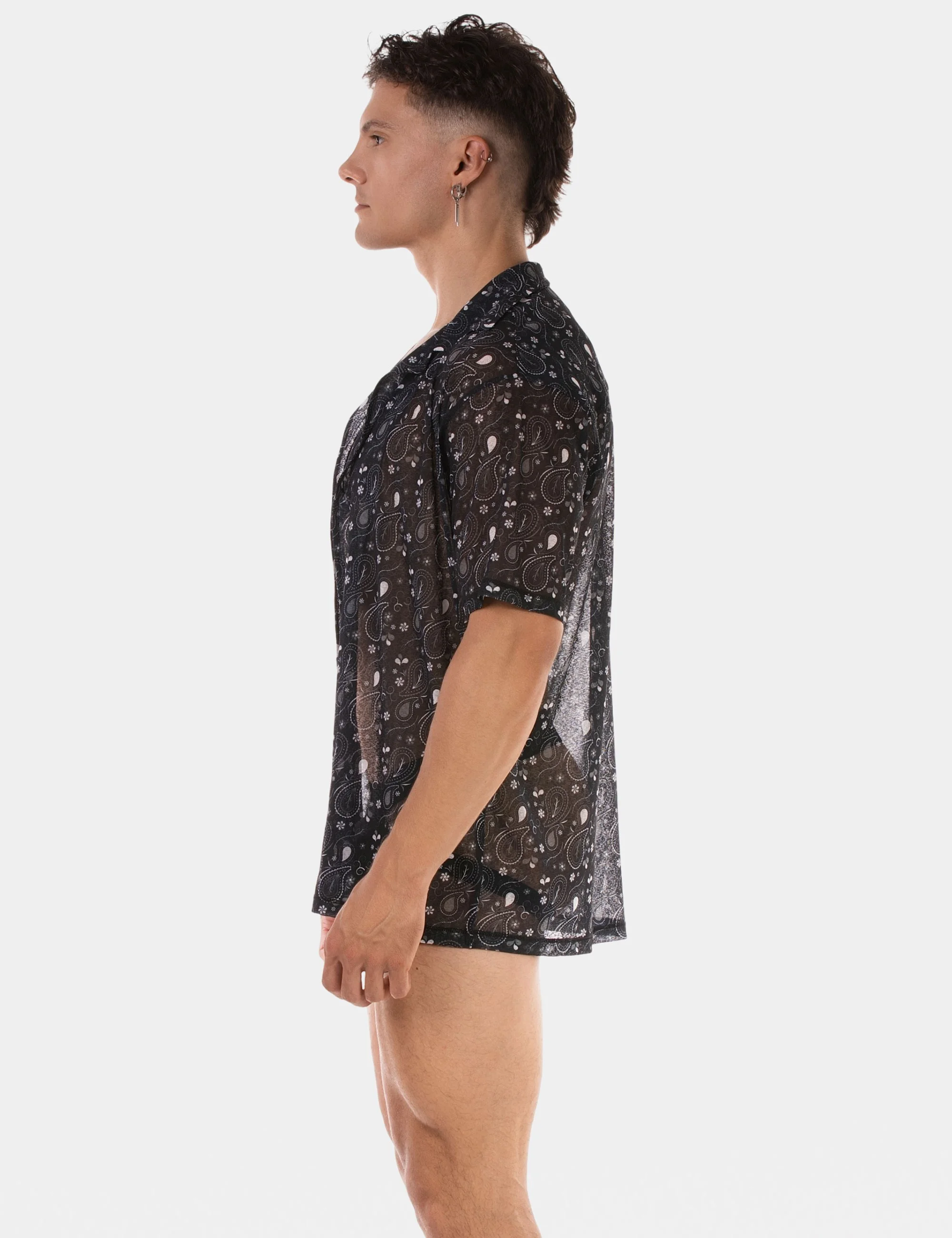 Shirt Paisley 25 - Black
