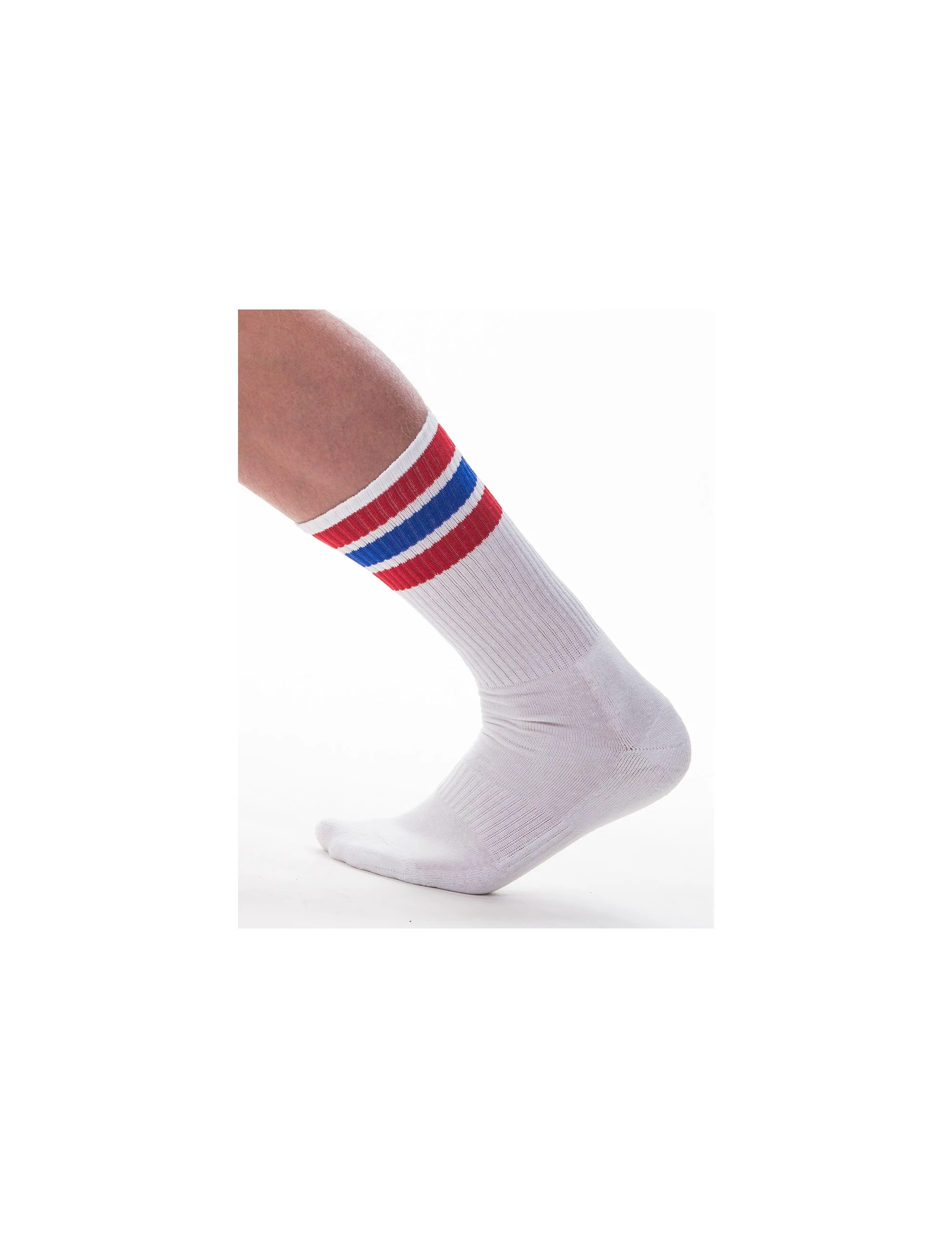 Me-Time Socks - White-Red-Blue