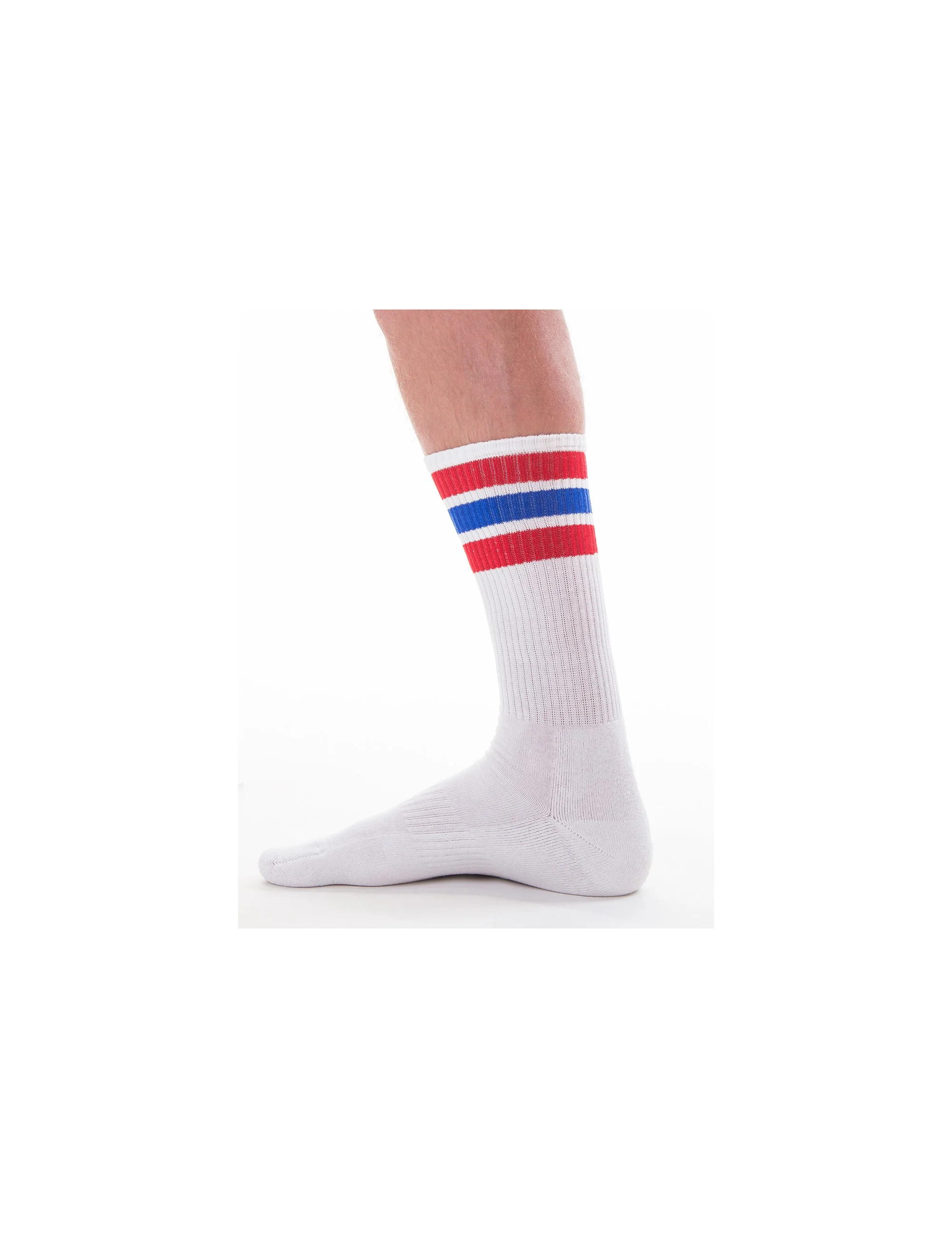 Me-Time Socks - White-Red-Blue