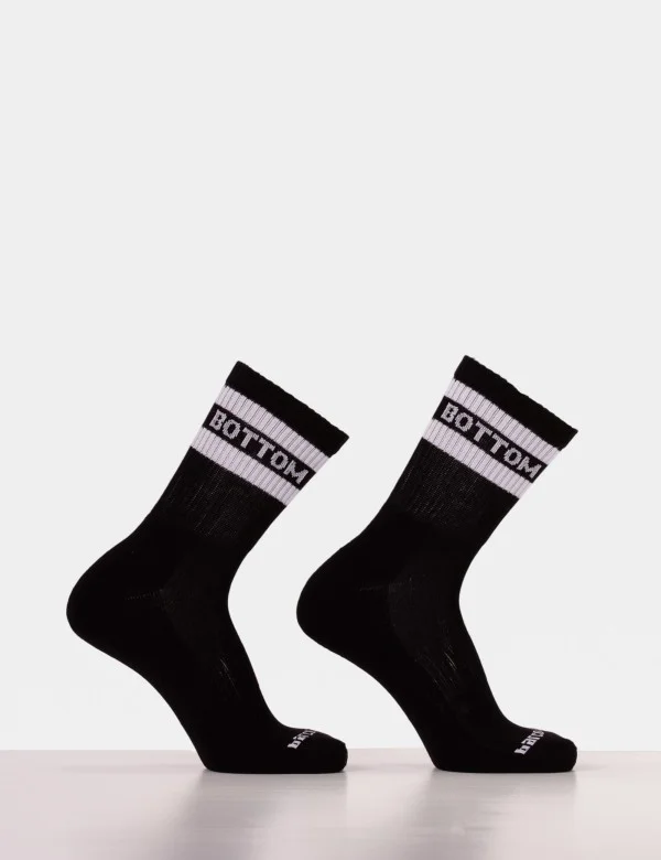 Fetish Half Socks BOTTOM - Black-White