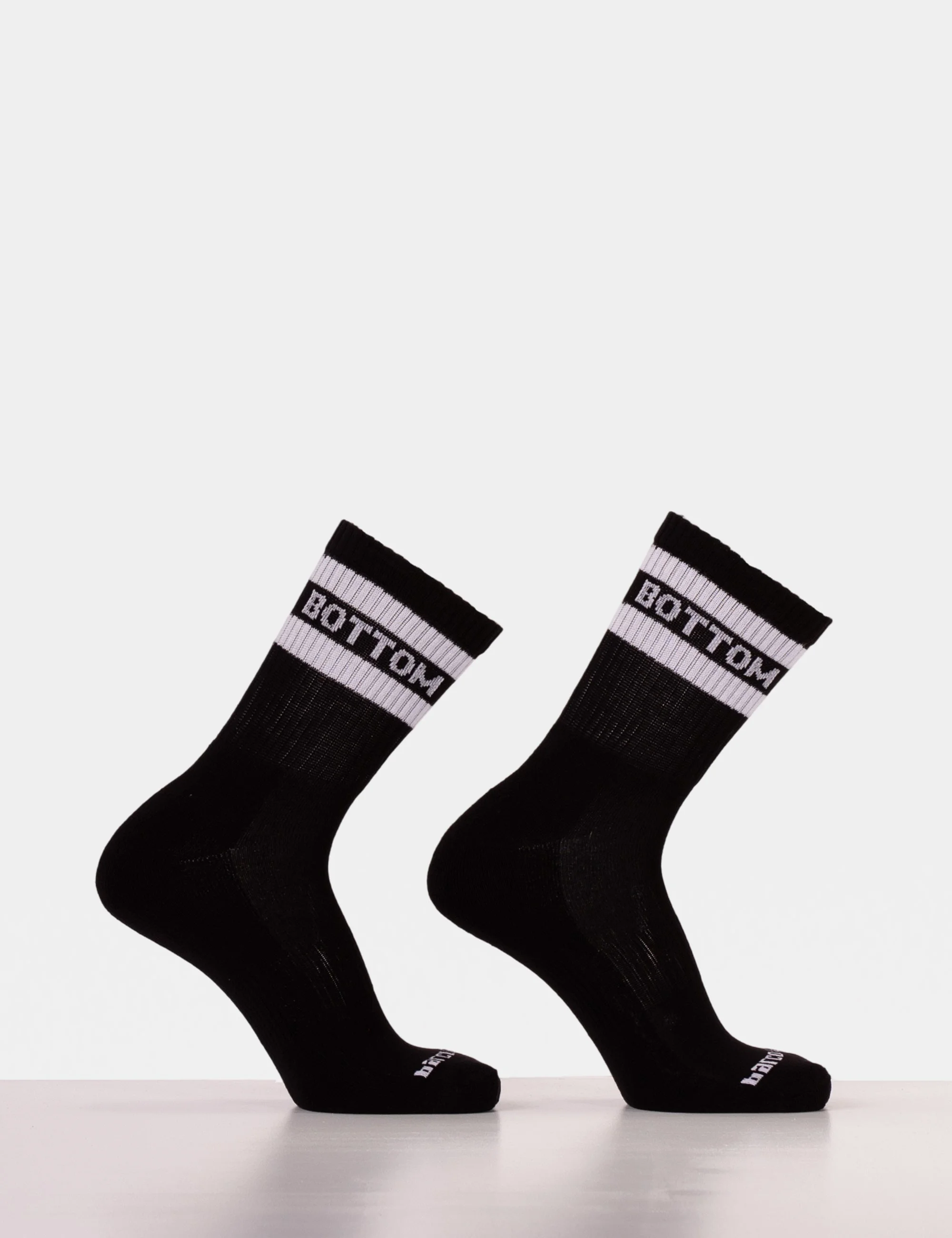 Fetish Half Socks BOTTOM - Black-White