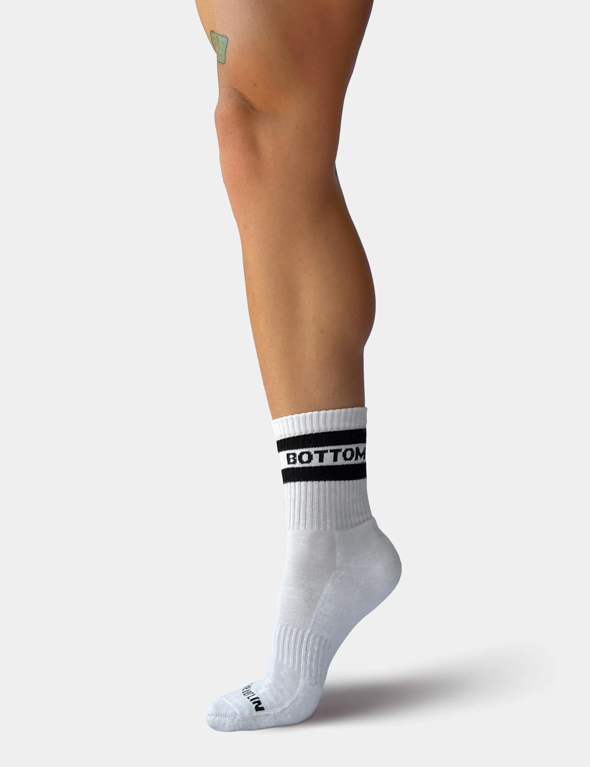 Fetish Half Socks BOTTOM - White-Black