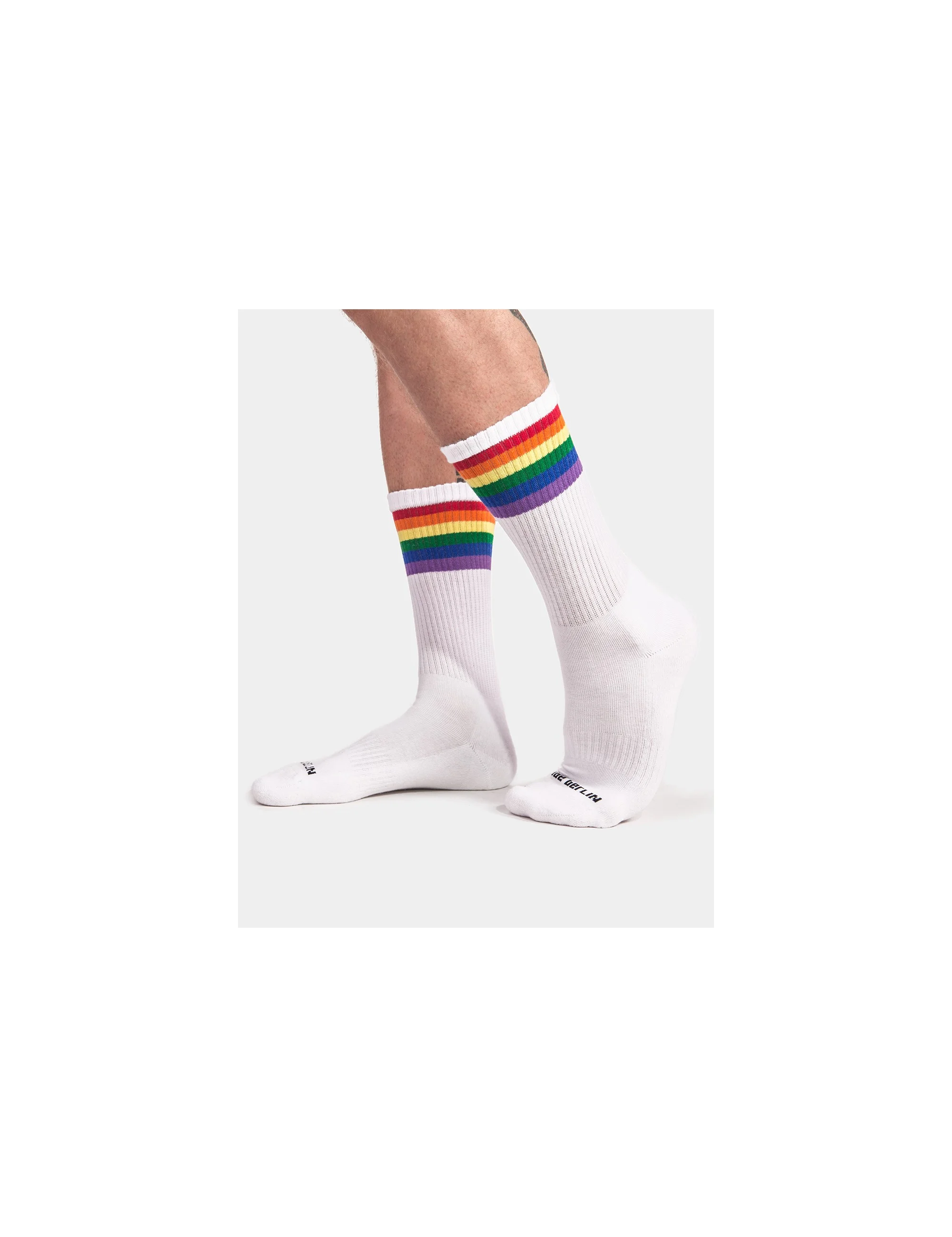 Barcode Pride Gym Socks - White