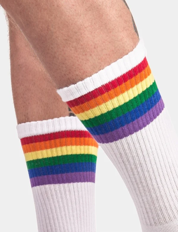 Barcode Pride Gym Socks - White
