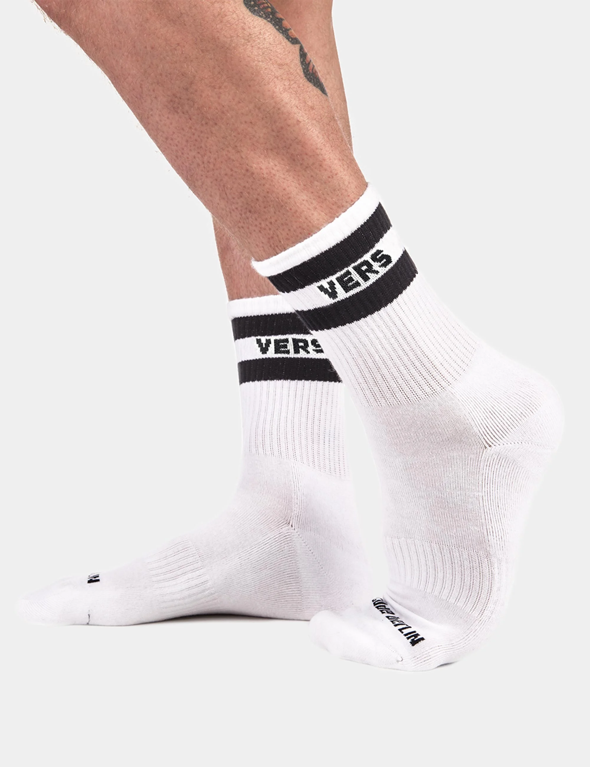 Half Fetish Socks Vers - White-Black