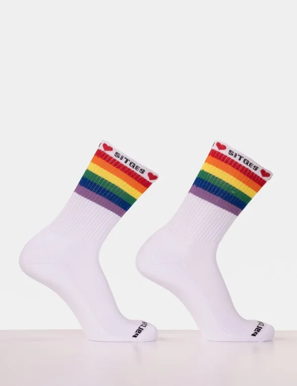Pride Gym Socks Love Sitges - White