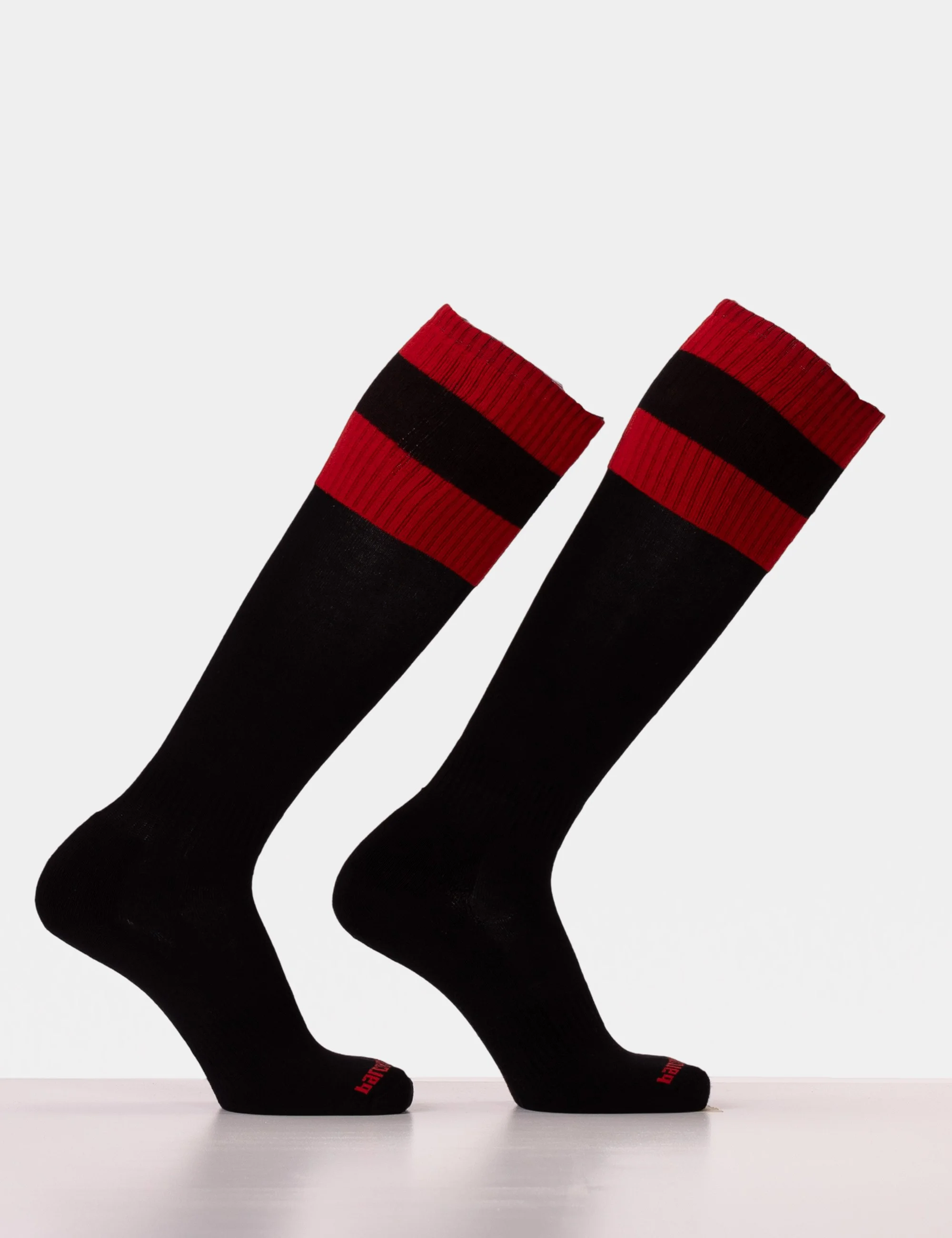 Barcode Football Socks - Black-Red