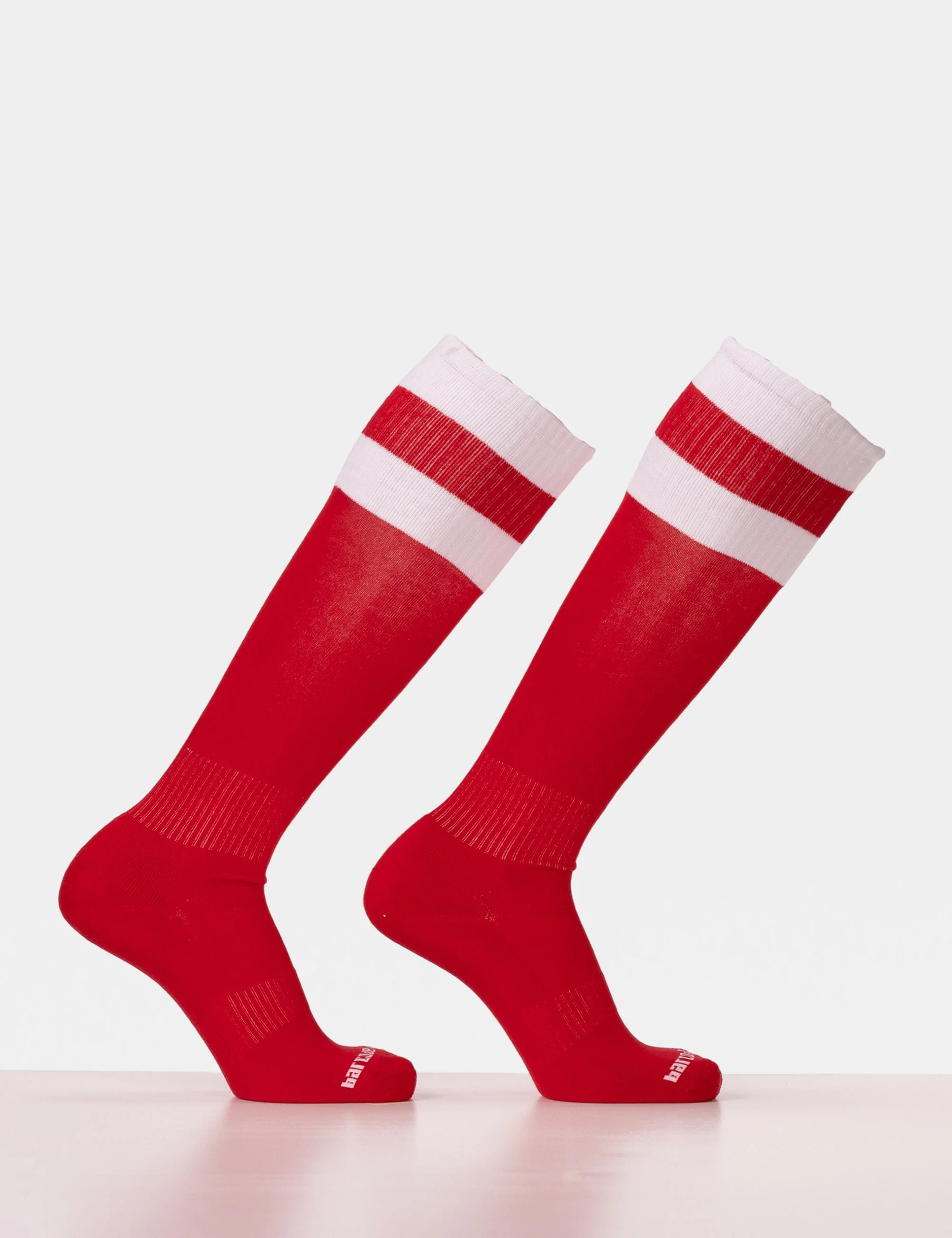 Barcode Football Socks - Red-White