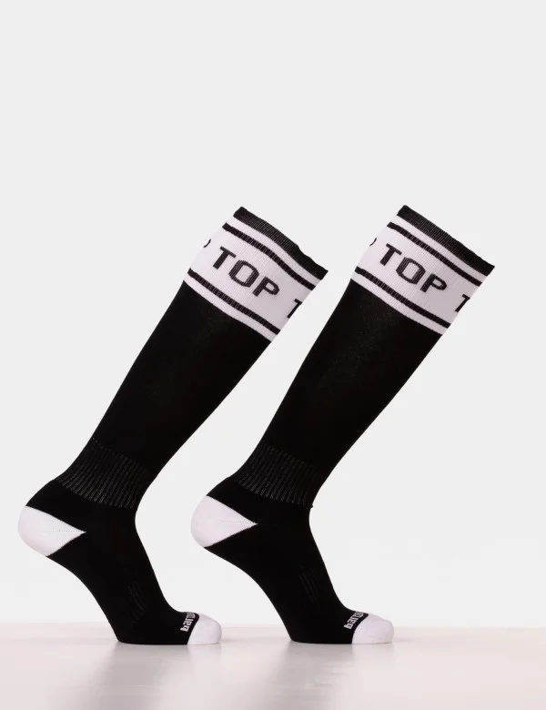 Identity Football Socks Top - Black-White