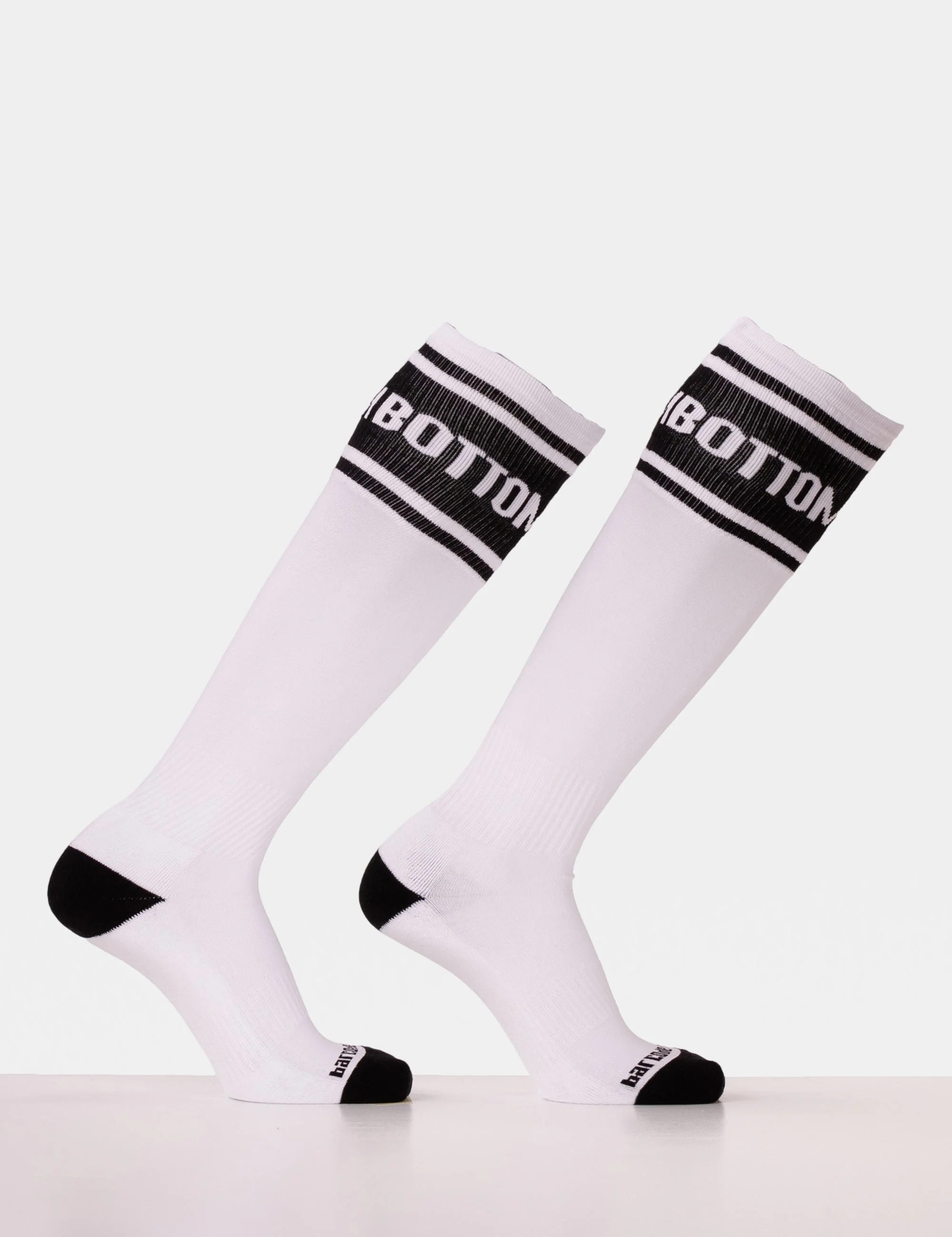 Identity Football Socks Bottom - White-Black