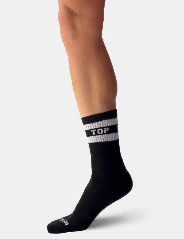 Fetish Half Socks TOP - Black-White