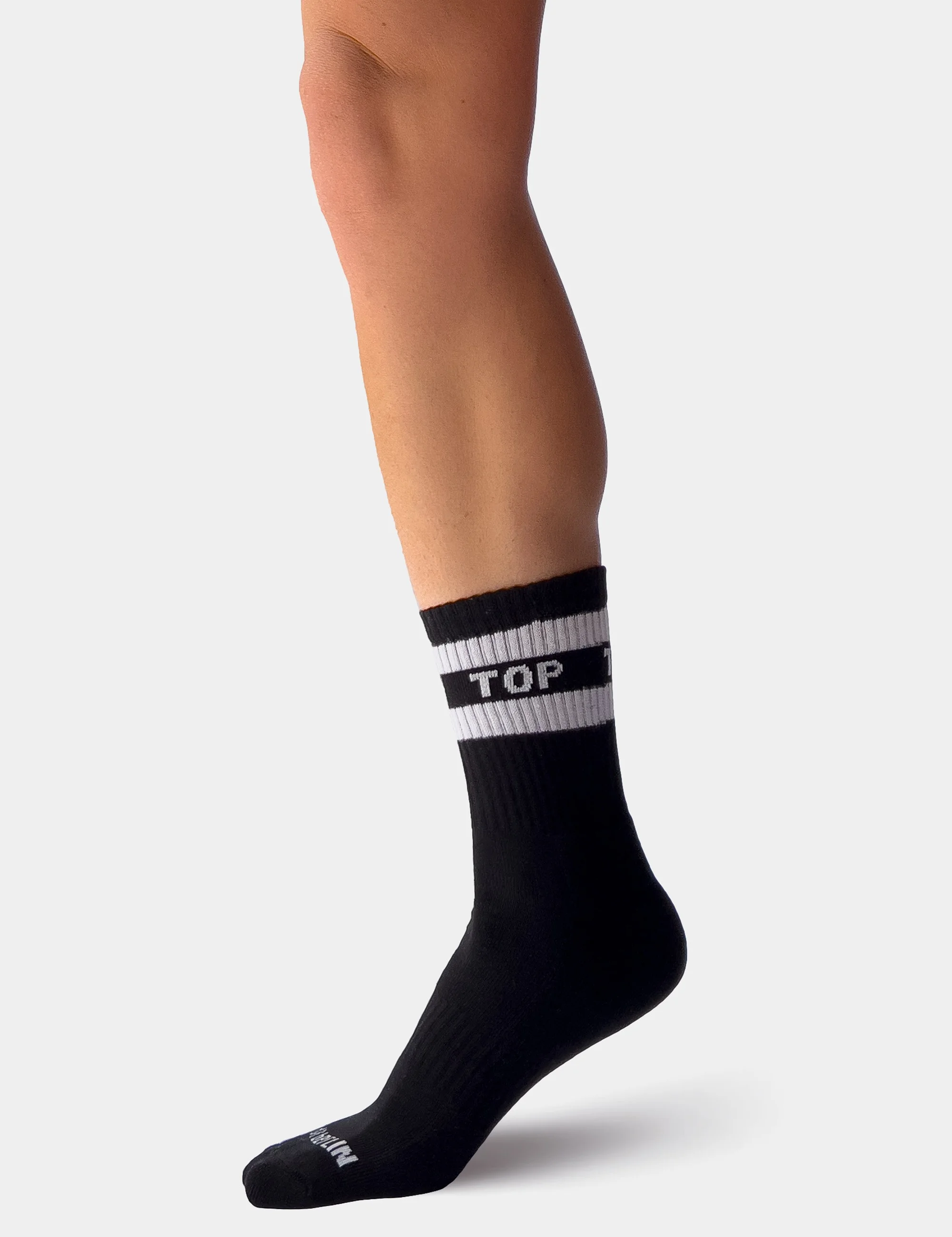 Fetish Half Socks TOP - Black-White