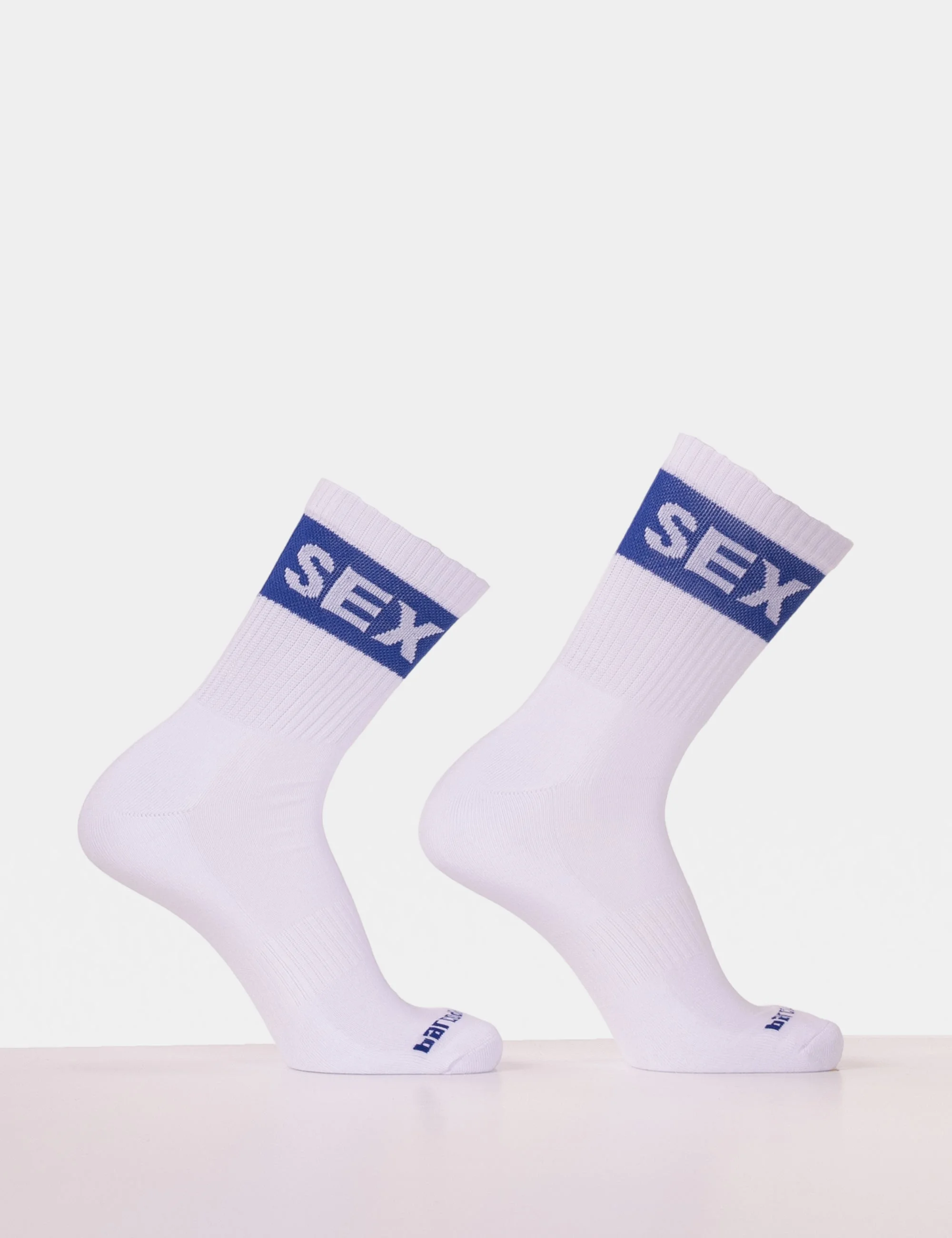 Fetish Half Socks SEX - White-Navy