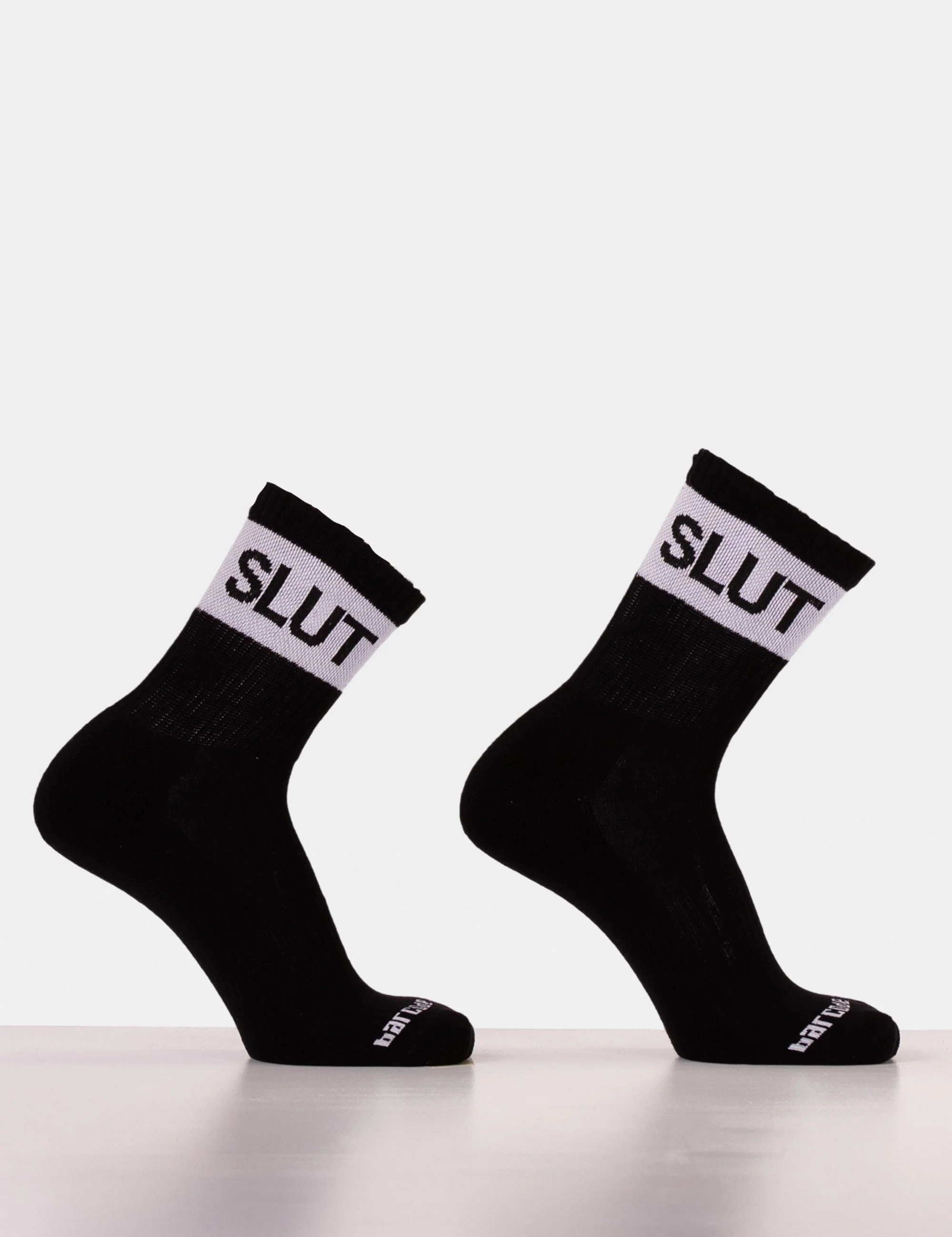 Fetish Half Socks Slut - Black-White