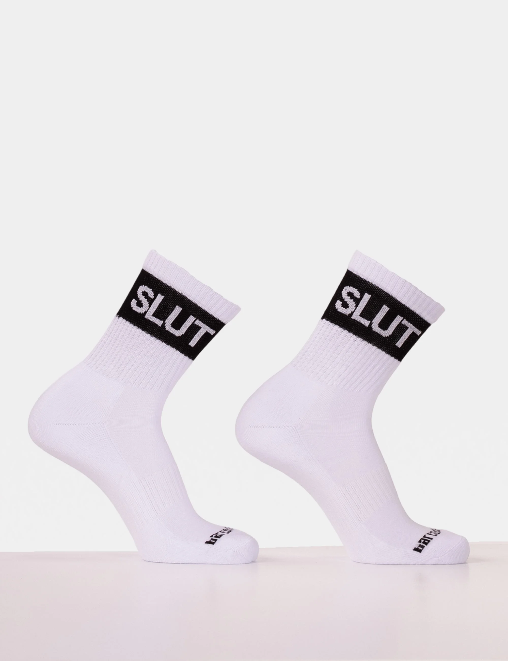 Fetish Half Socks Slut - White-Black