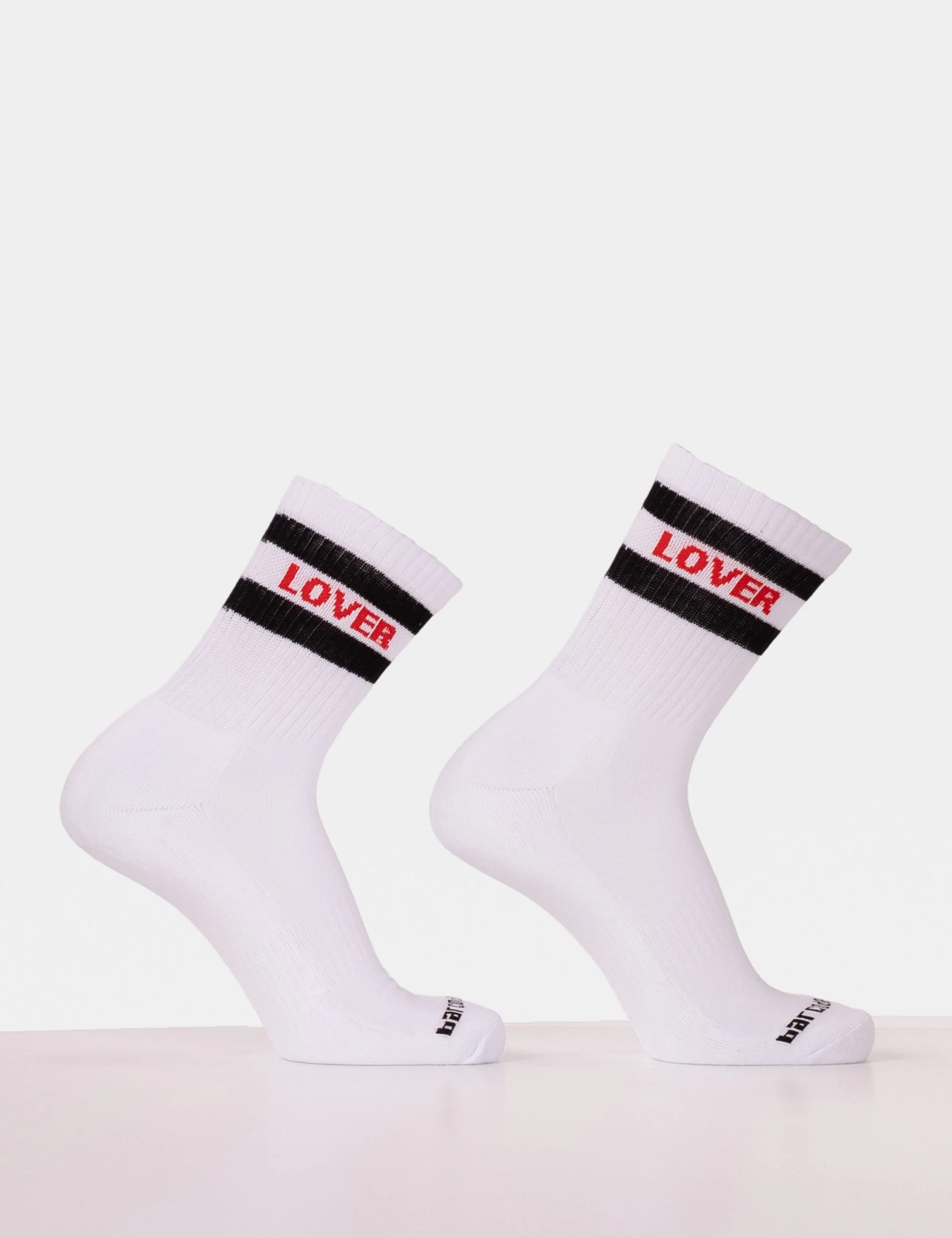 Fetish Half Socks Lover - White-Red