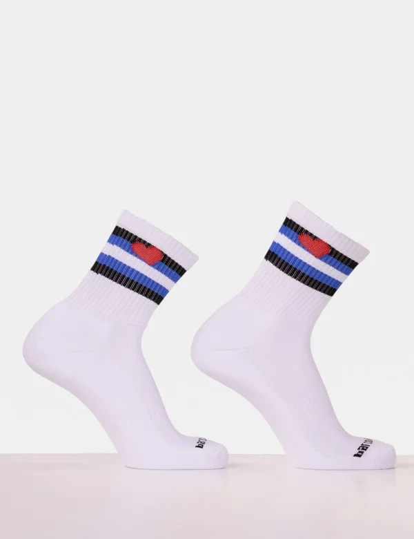 Half Socks Leather - Black-Red-White-Navy