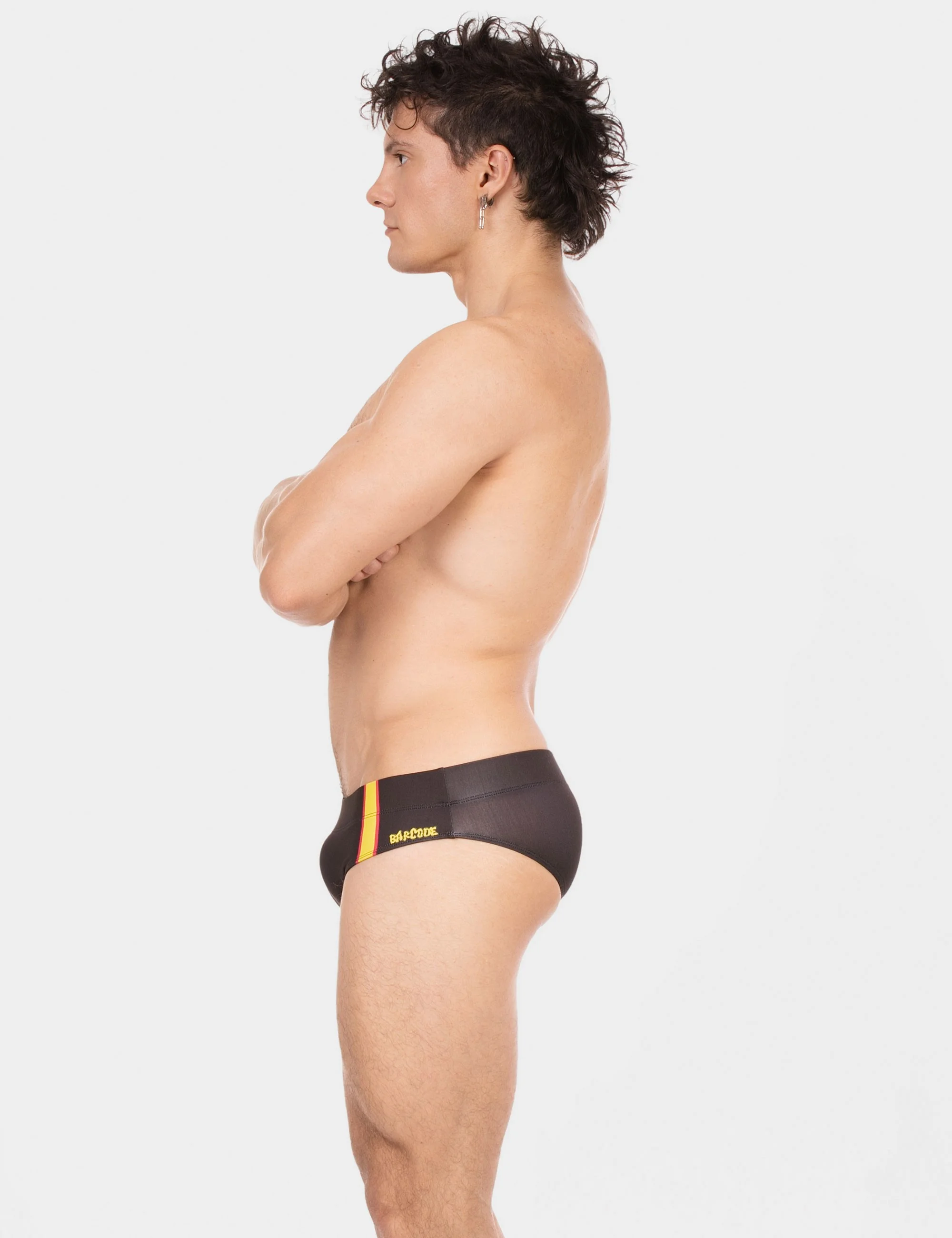 Swim Brief Slut - Black-Yellow