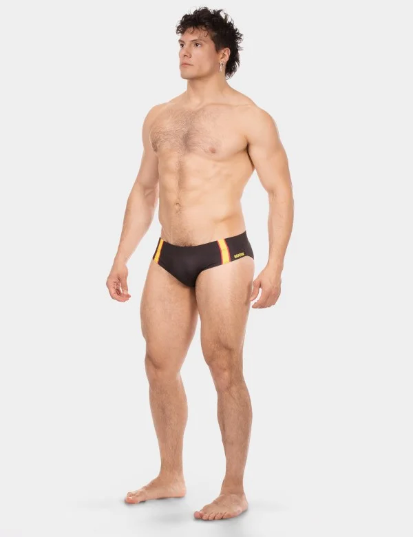 Swim Brief Slut - Black-Yellow