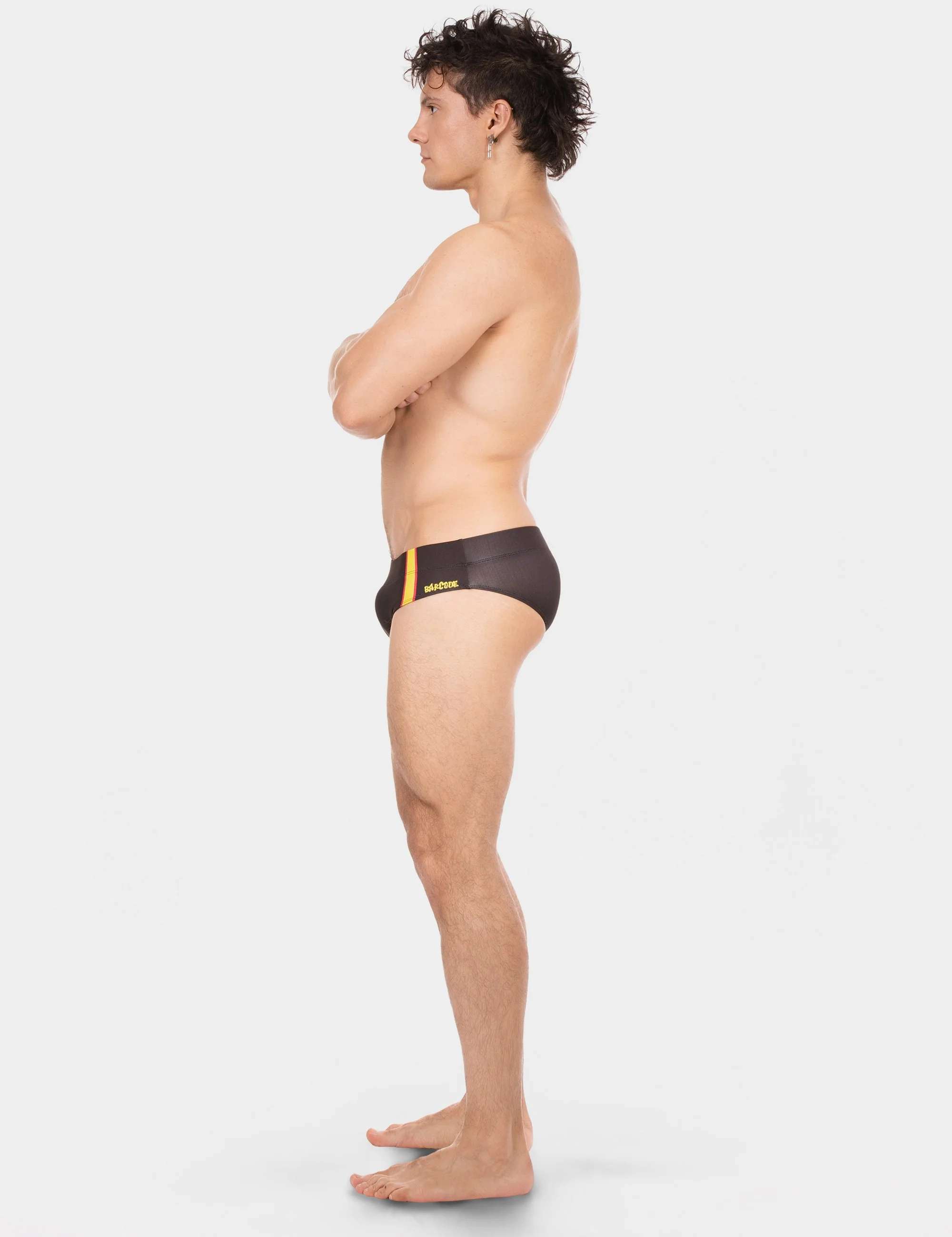 Swim Brief Slut - Black-Yellow