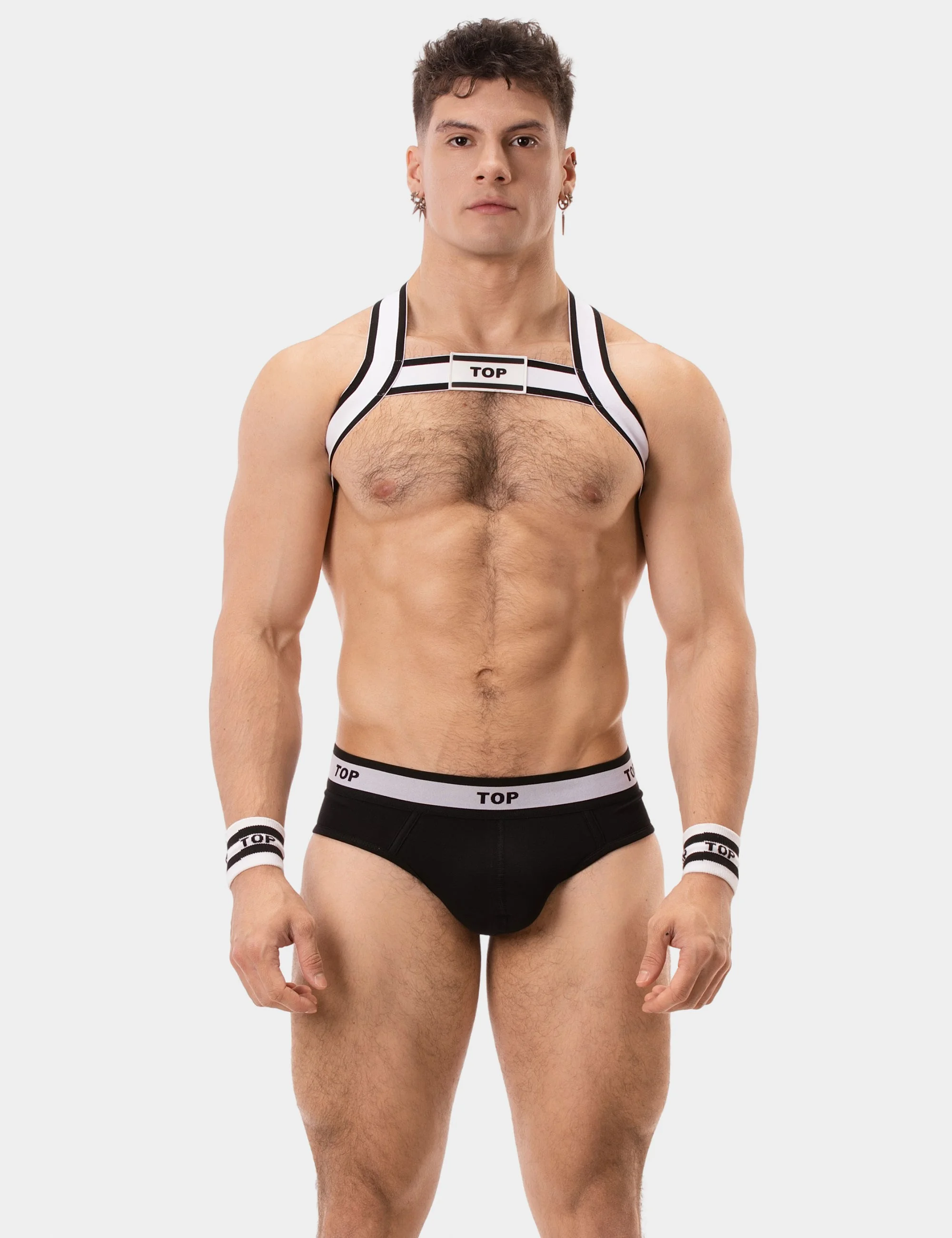 Harness Top - White-Black