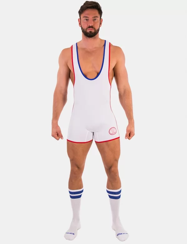 Singlet Allan - White-Red-Royal