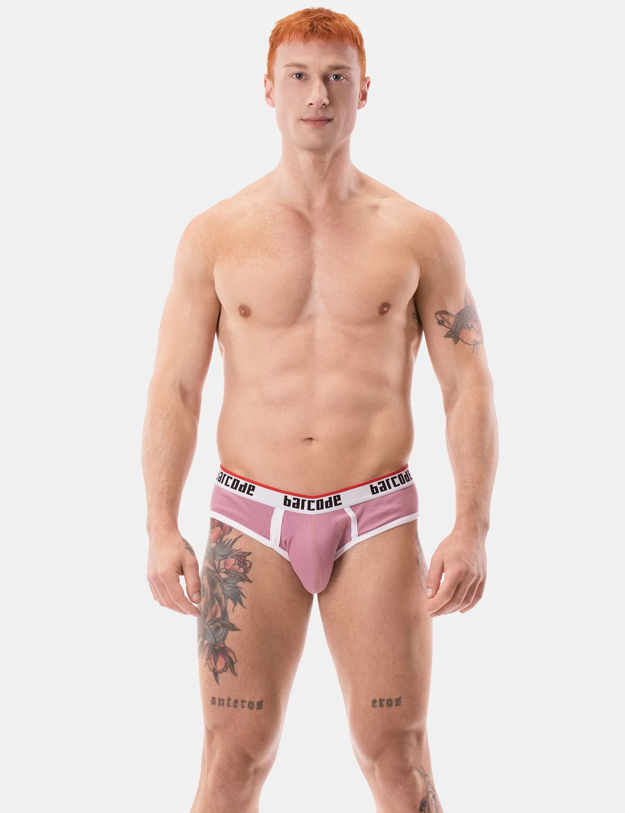 Brief Kai - Brownishpurple-White
