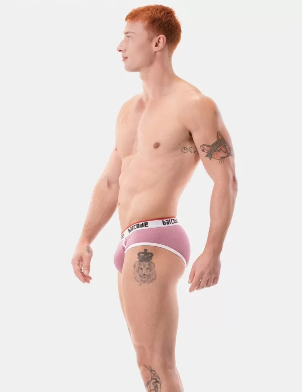 Brief Kai - Brownishpurple-White
