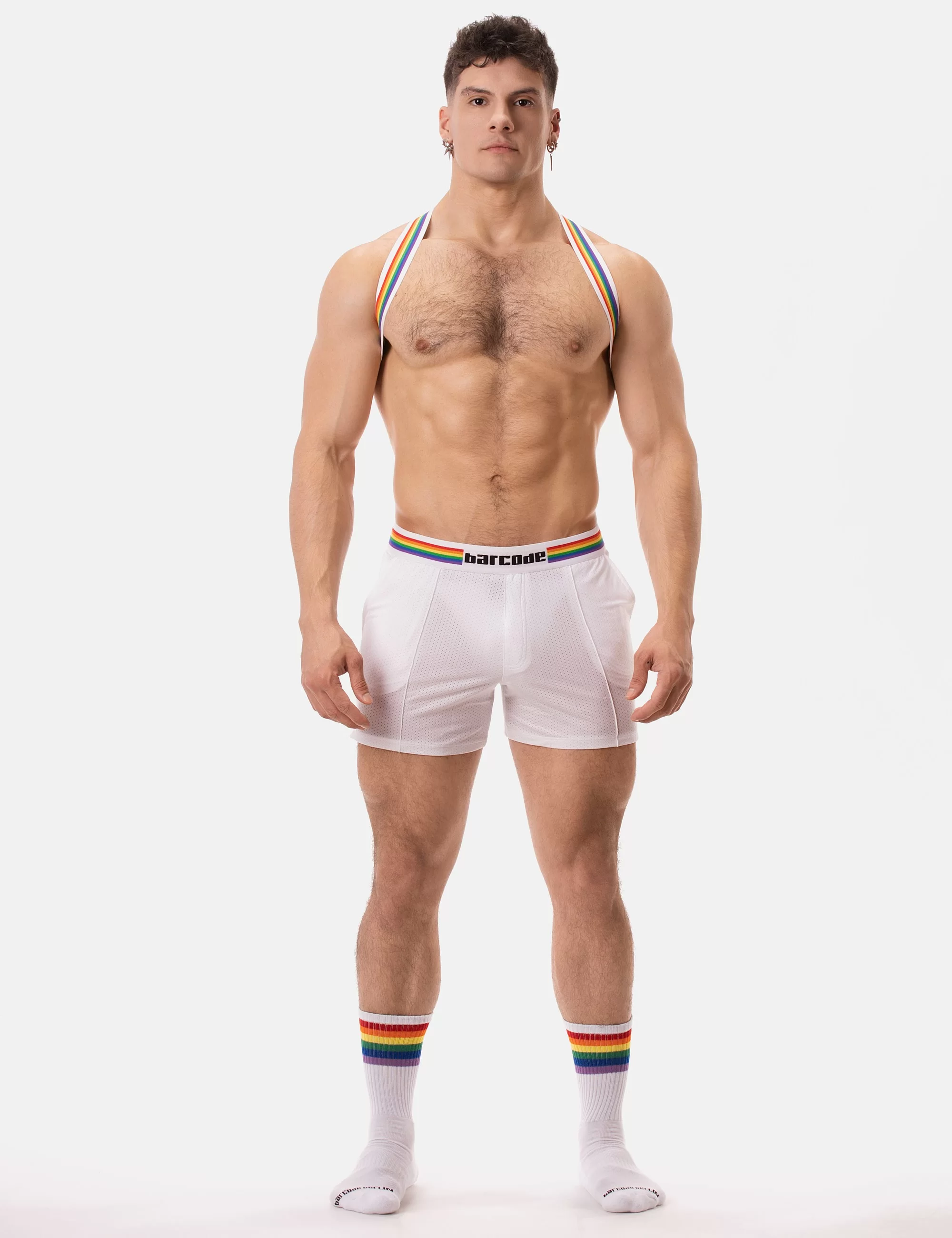 Barcode Pride Short - White