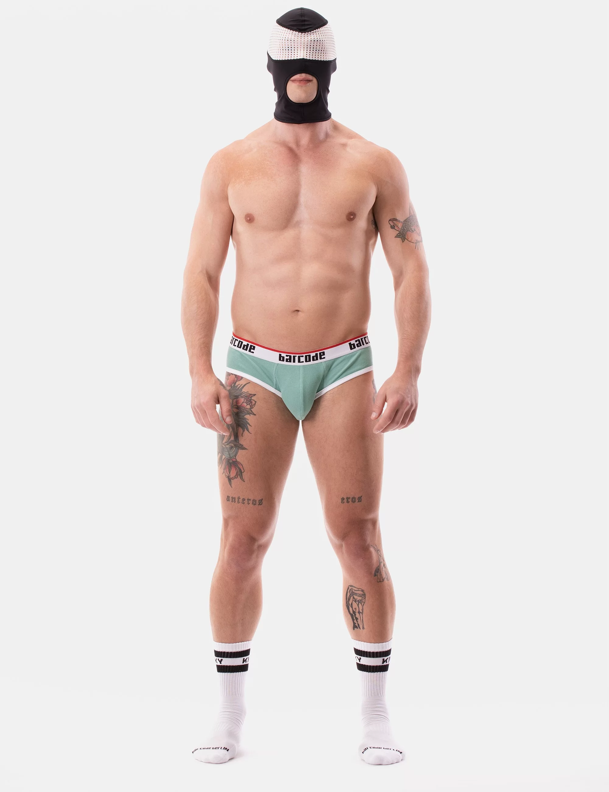 Mesh Eye Hood Troy - Black-White