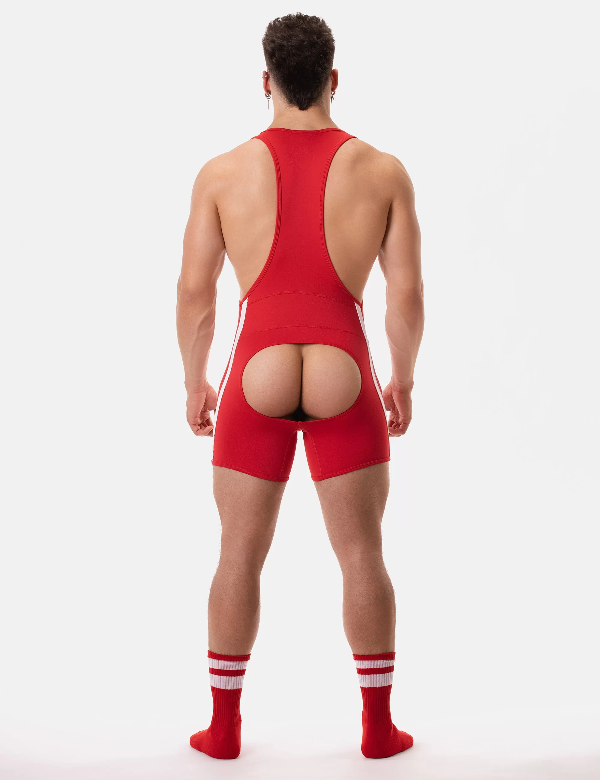 Backless Singlet Dastin - Red-White