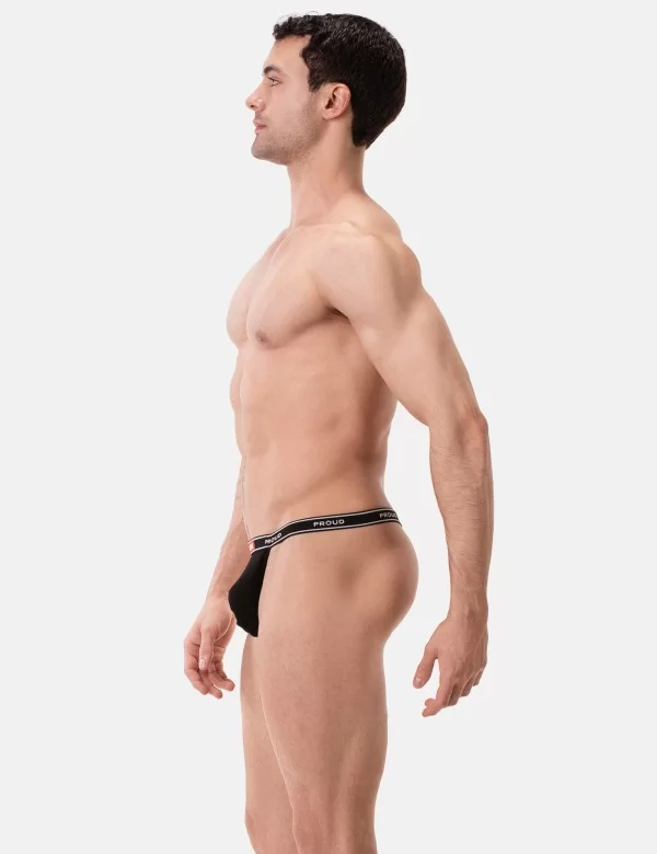 Rib Thong Proud B - Black