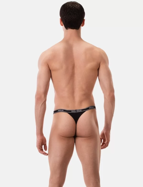 Rib Thong Proud B - Black