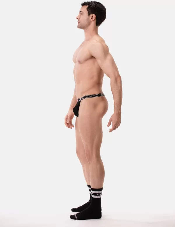 Rib Thong Proud B - Black